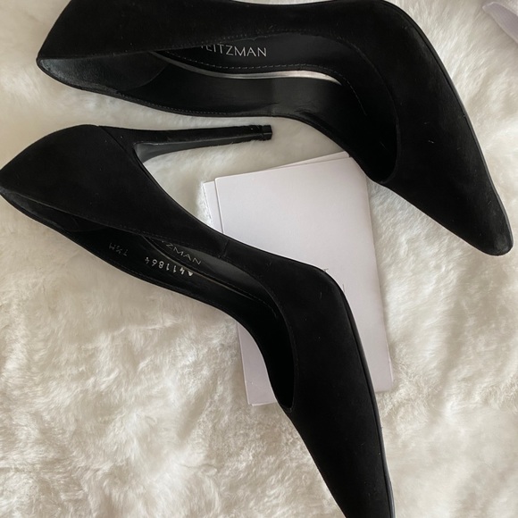 Stuart Weitzman Black Suede Heels – Wedding & Party Ready - Picture 11 of 14